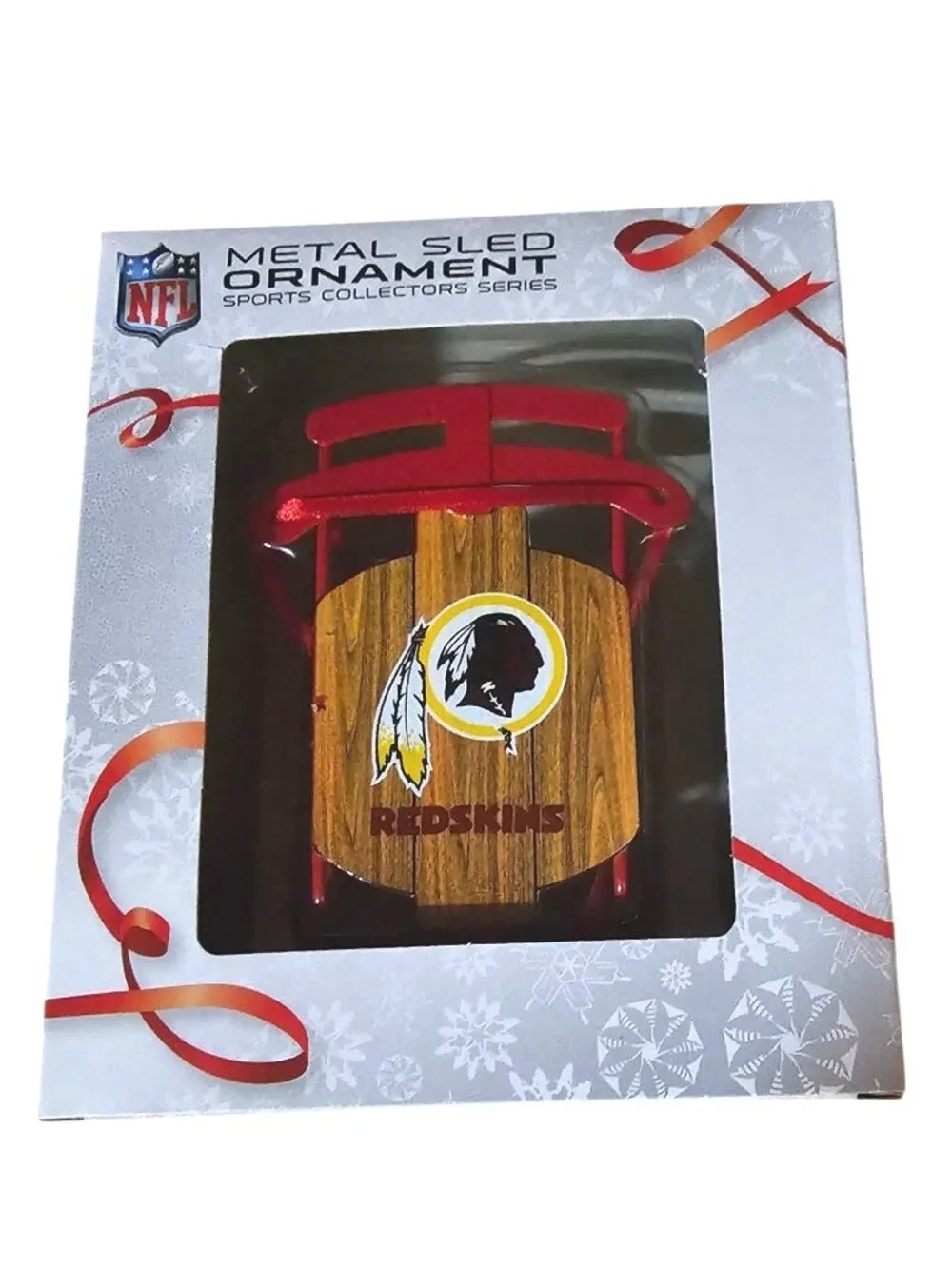 Washington Redskins Metal Sled Ornament Sports Collector Series NFL Football New